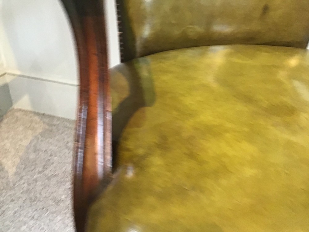 Antique leather desk chair View VII