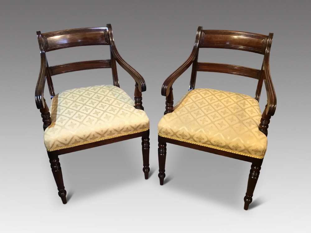 Pair of antique elbow chairs