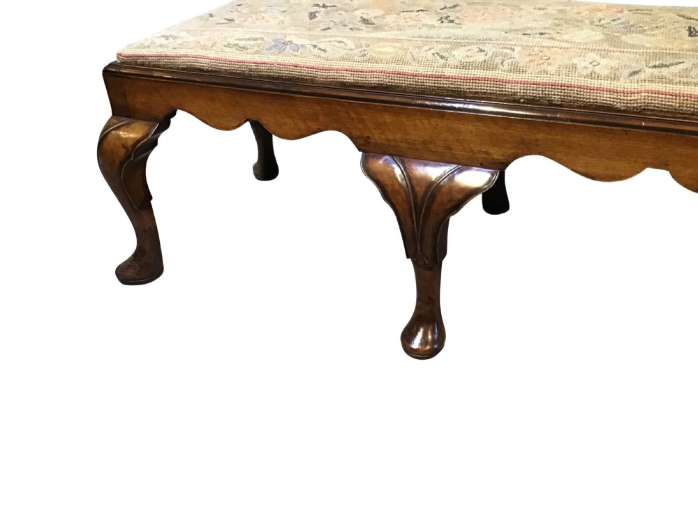Antique walnut long stool View III