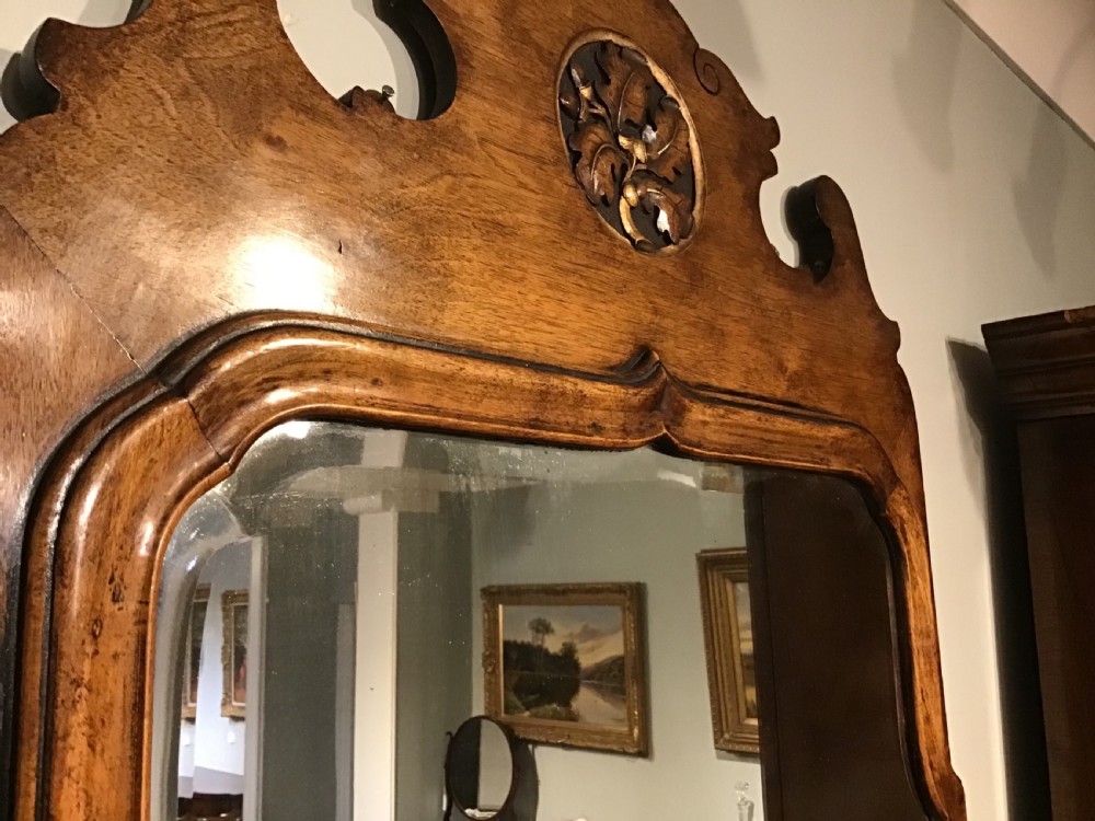 Antique walnut framed mirror View III