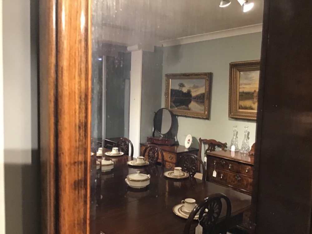 Antique walnut framed mirror View IV