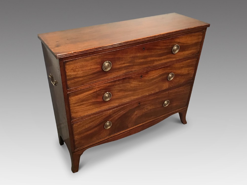 Antique mahogany hall chest View II