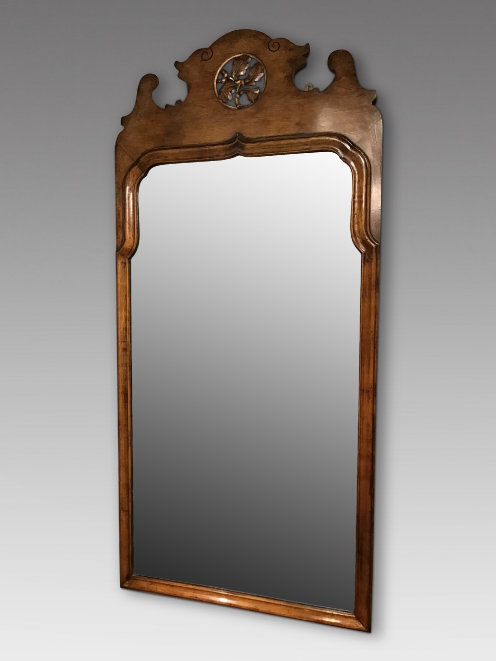 Antique walnut framed mirror
