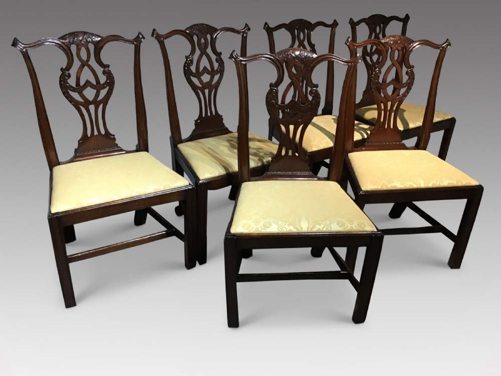 Set of six Georgian chairs