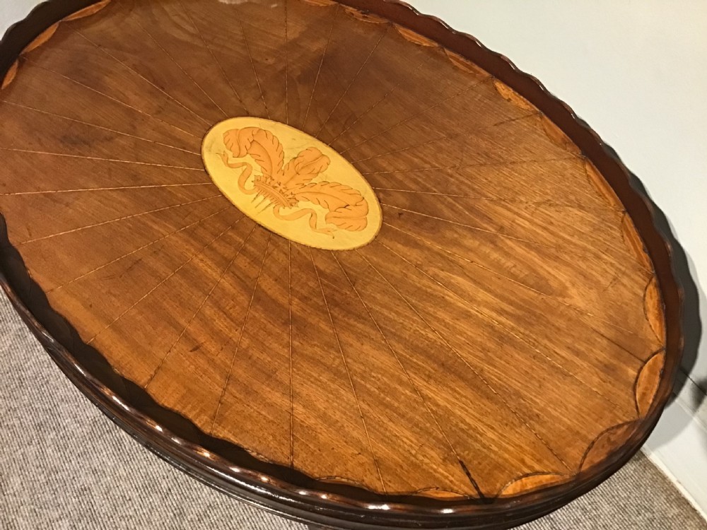 Antique tray on stand View III