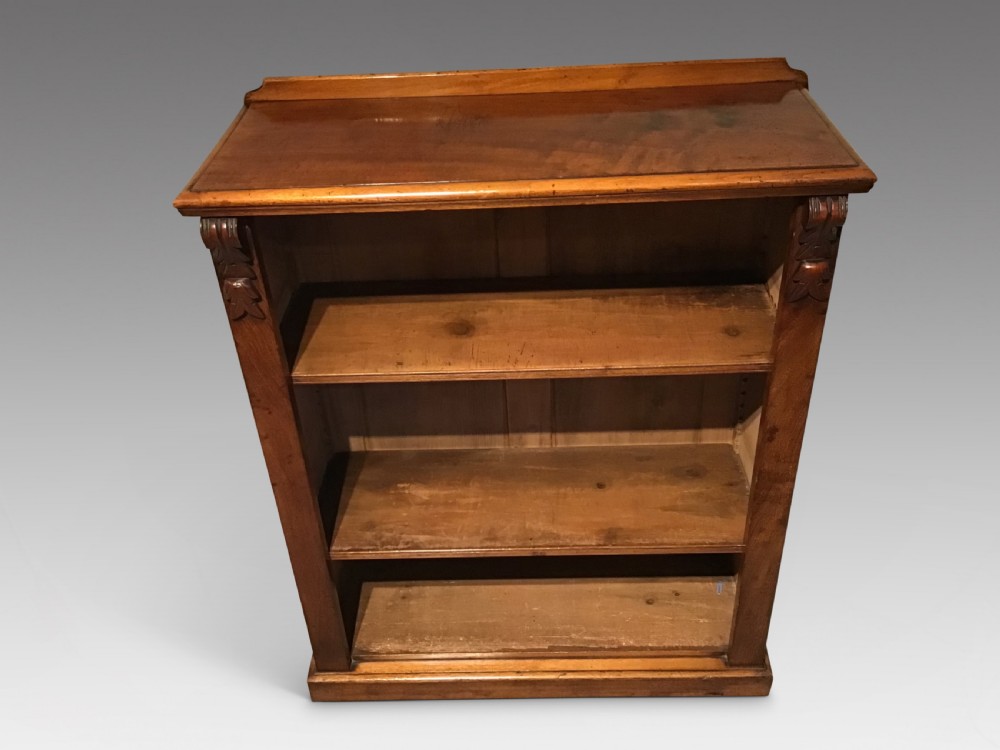Antique mahogany open bookcase