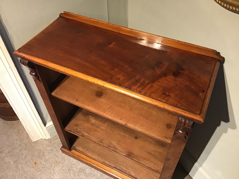 Antique mahogany open bookcase View IV