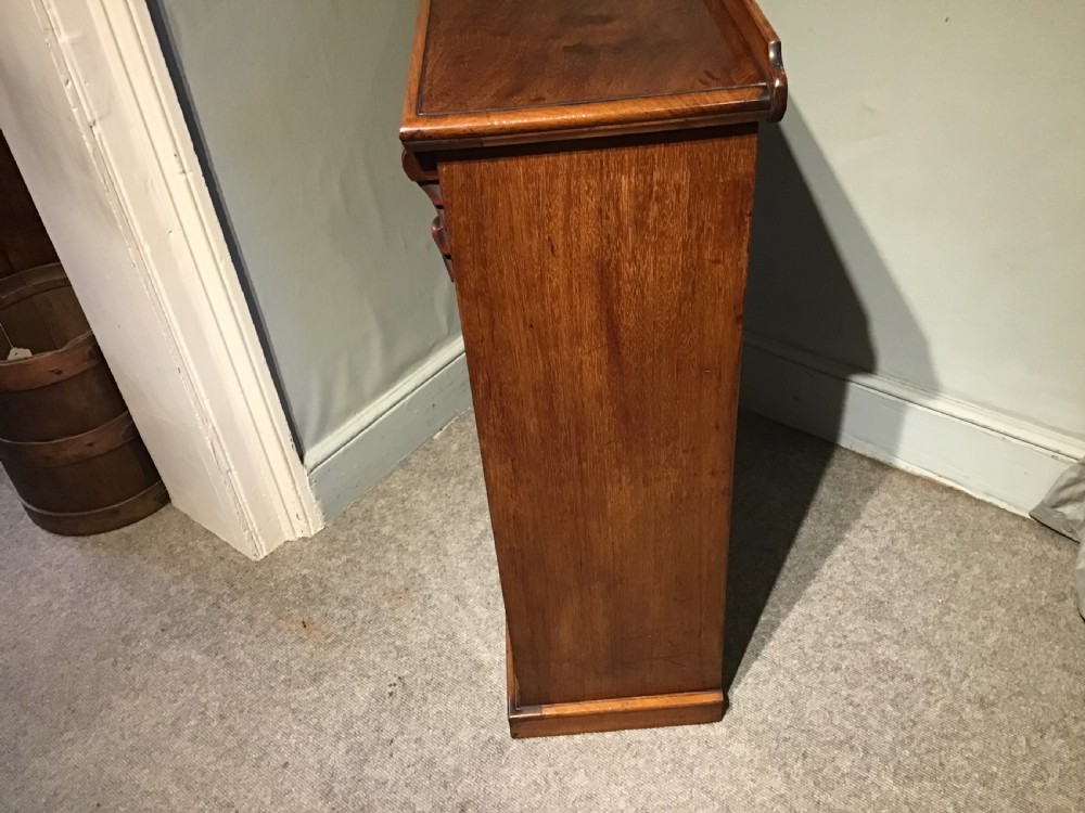 Antique mahogany open bookcase View V