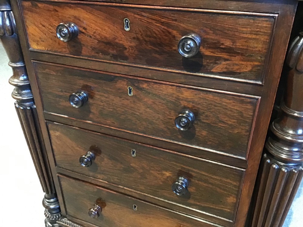 Antique Rosewood Davenport View XVI