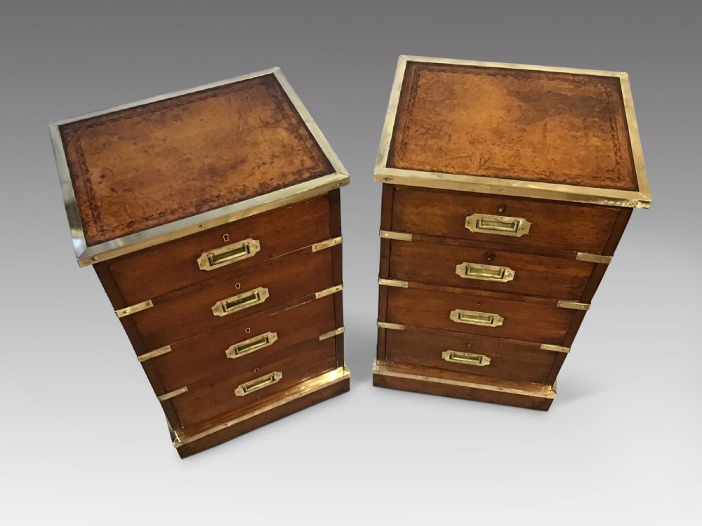 Pair of antique bedside chests of drawers