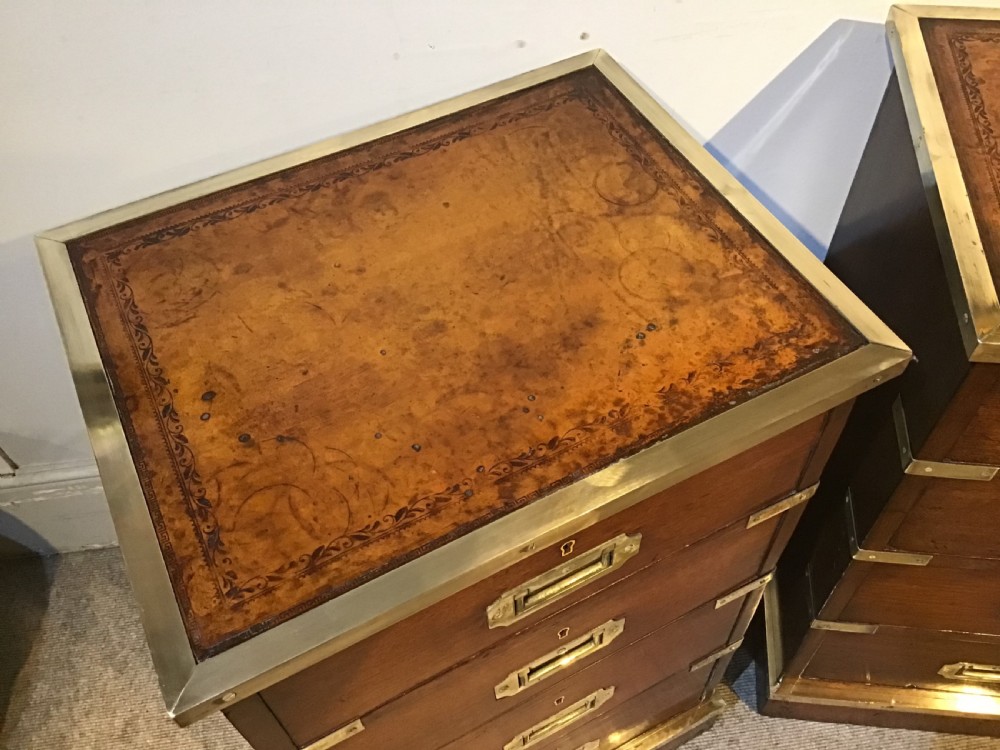 Pair of antique bedside chests of drawers View V