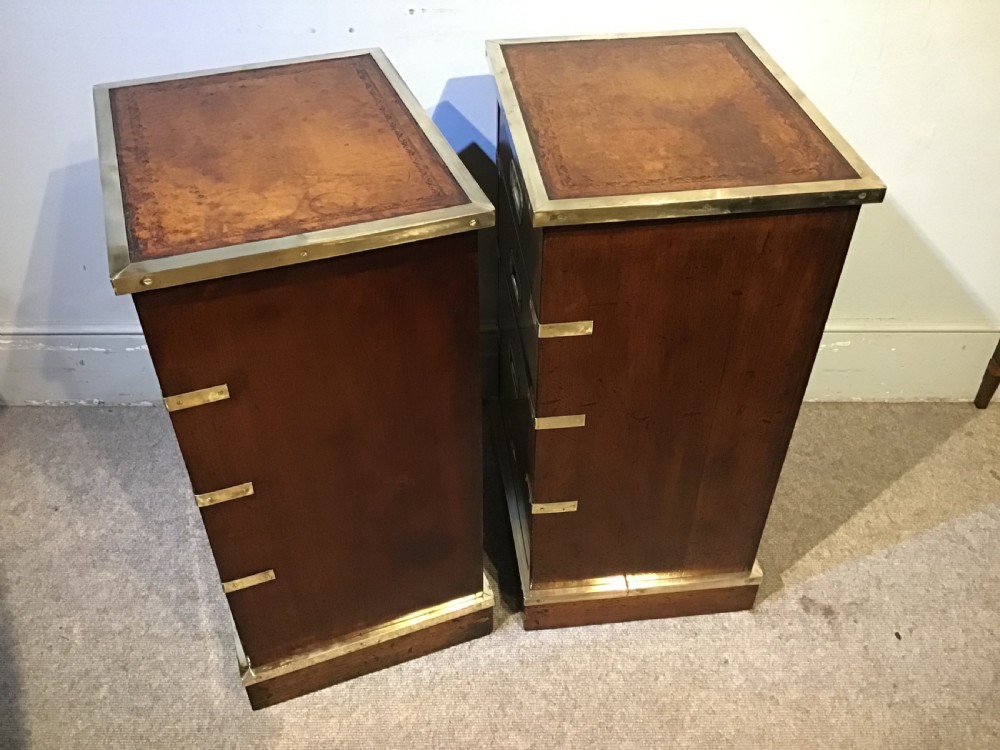 Pair of antique bedside chests of drawers View IX