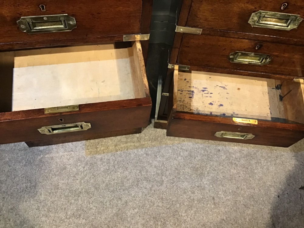 Pair of antique bedside chests of drawers View XI