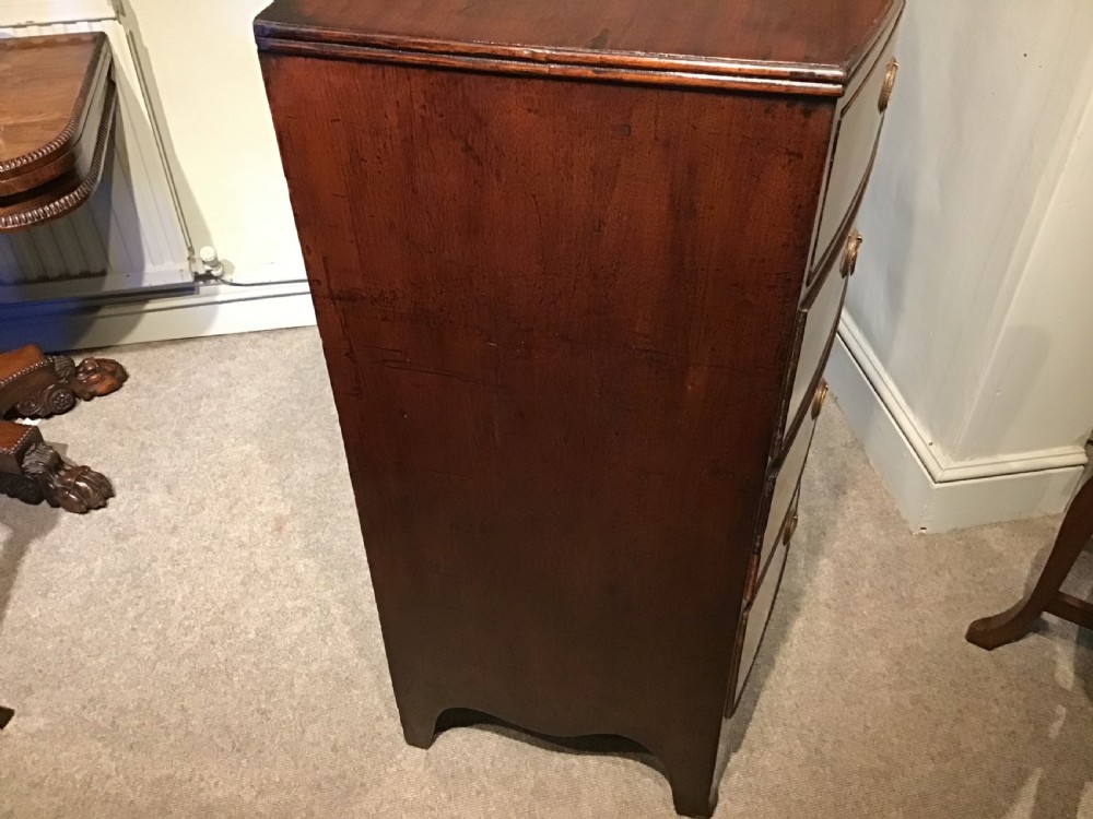 Antique bow front chest of drawers View X