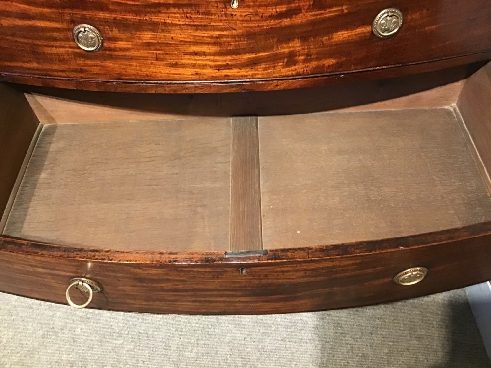 Antique bow front chest of drawers View XI