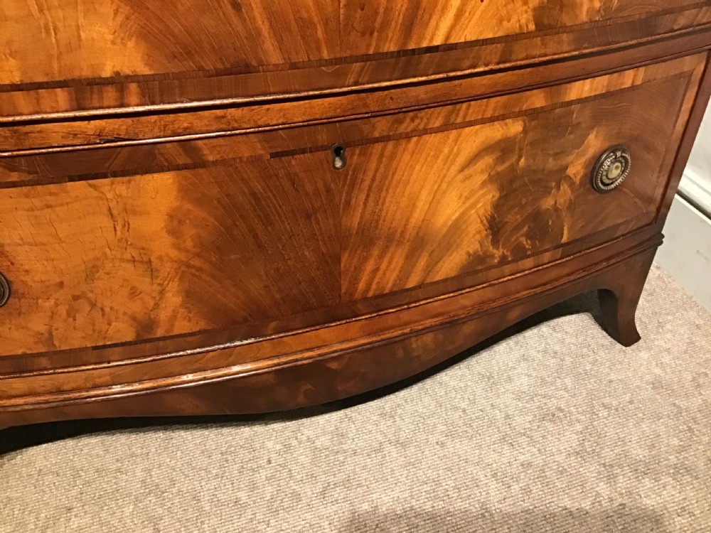 Antique bow front chest of drawers View VIII