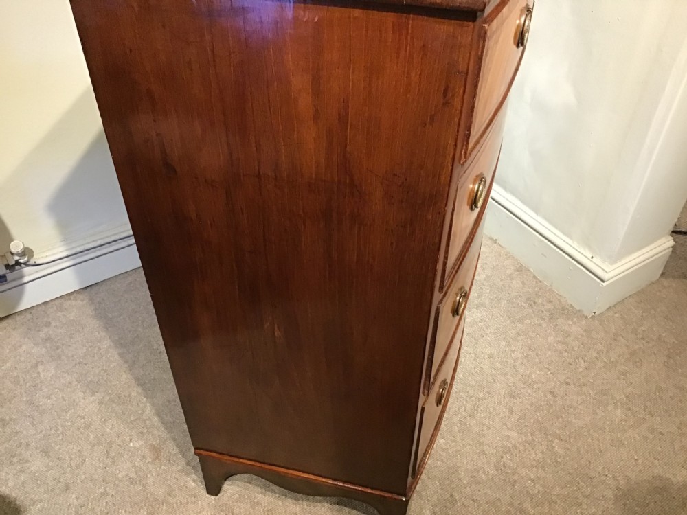 Antique bow front chest of drawers View X