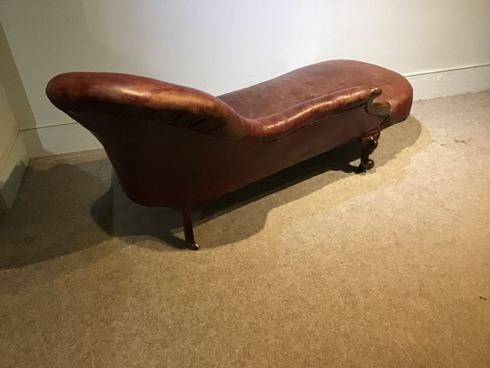 Antique mahogany chaise longue View IX