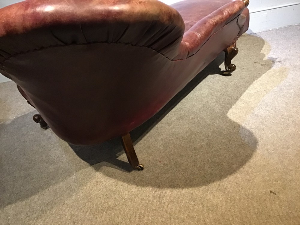 Antique mahogany chaise longue View X
