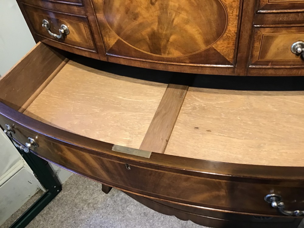 Antique bow front chest of drawers View IX