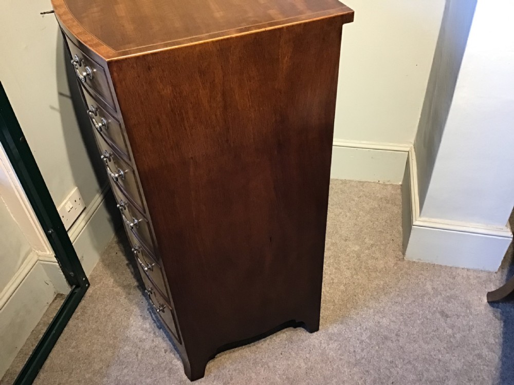Antique bow front chest of drawers View X