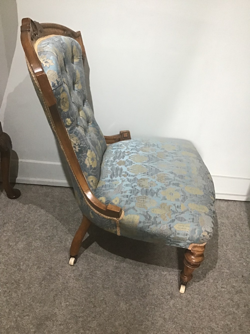 Antique Victorian nursing chair View II