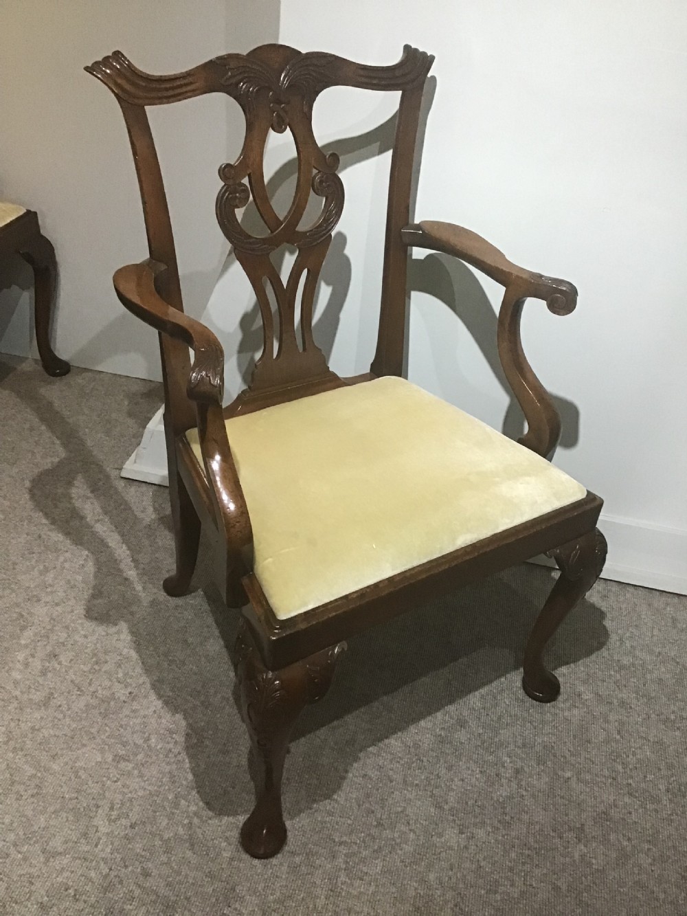 Set of ten antique mahogany dining chairs View III