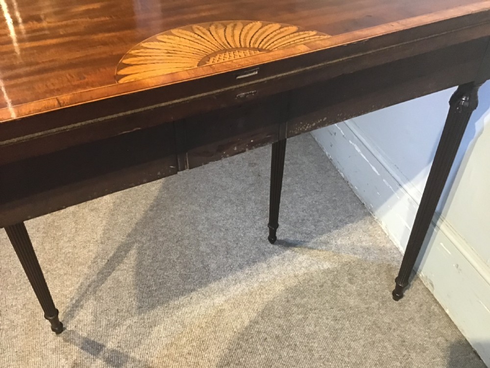 Antique Georgian card table View XIII