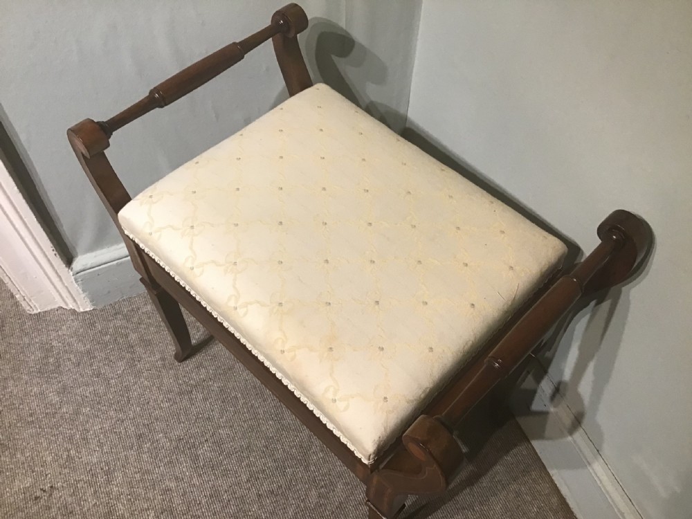 Antique Edwardian piano stool View VI