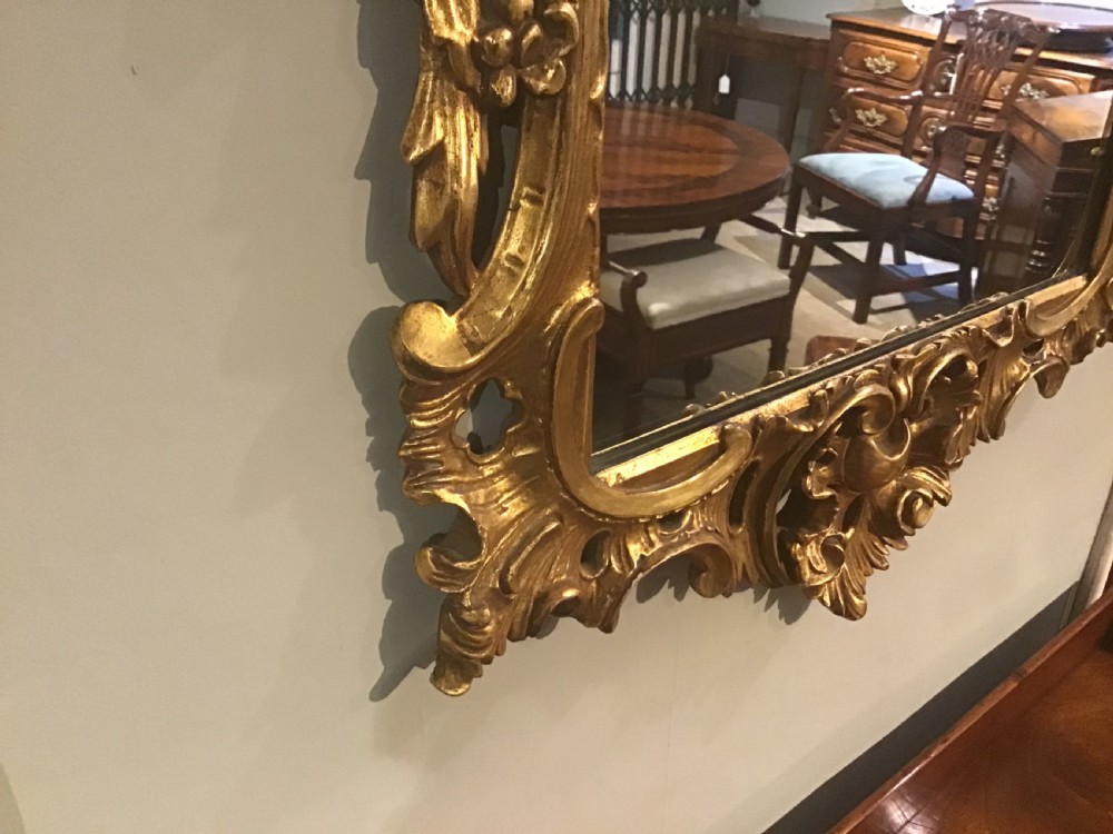 Antique giltwood mirror View V
