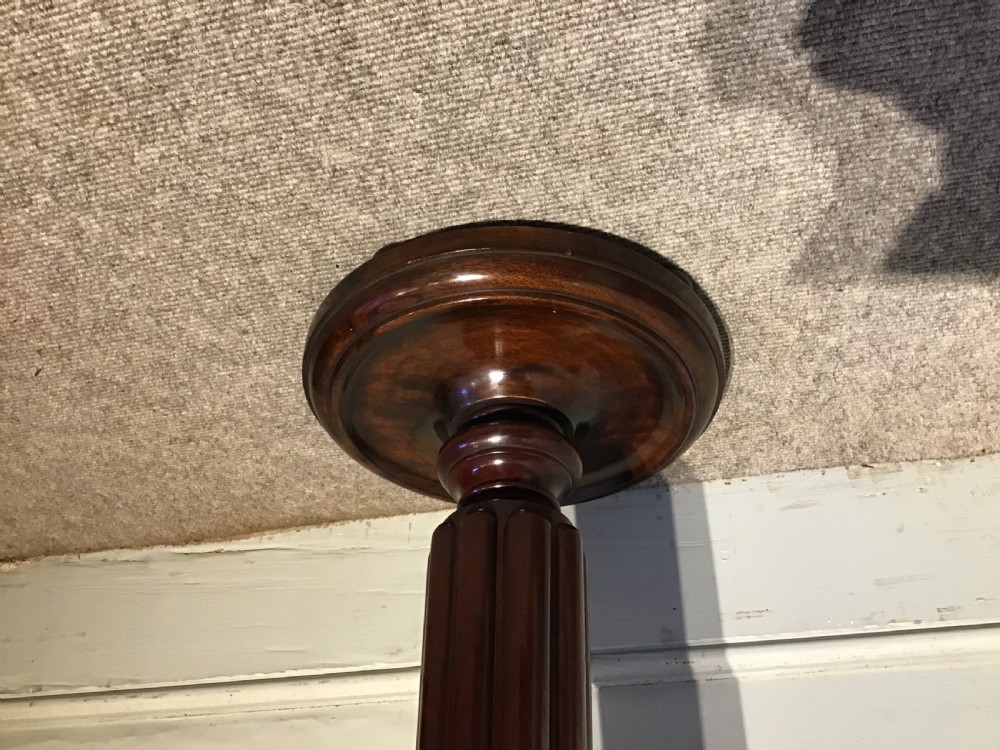 Antique mahogany torchere View II