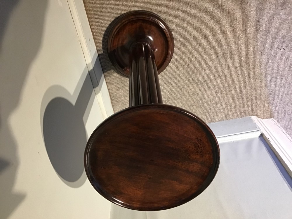 Antique mahogany torchere View III