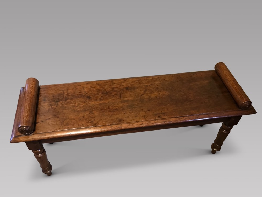 Antique Victorian hall bench  View II