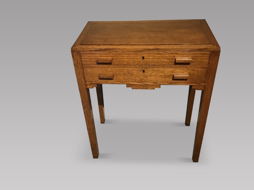 Art deco oak sidetable