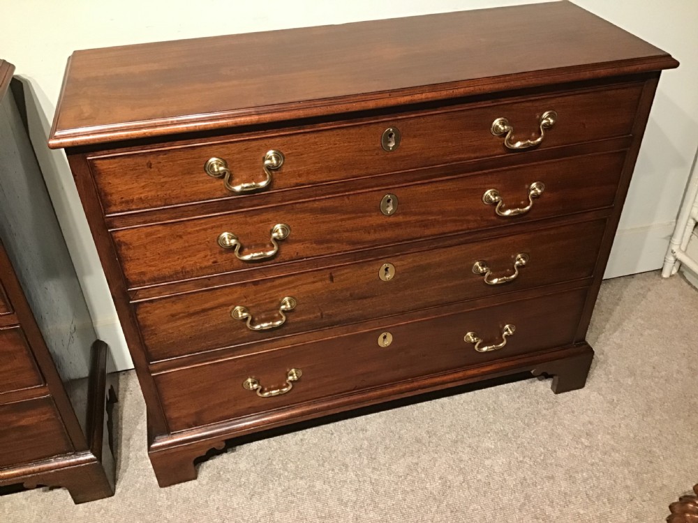 Pair of antique narrow chests of drawers View III