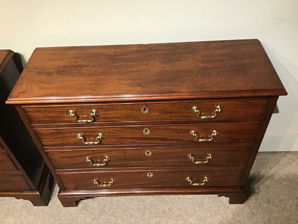 Pair of antique narrow chests of drawers View IV