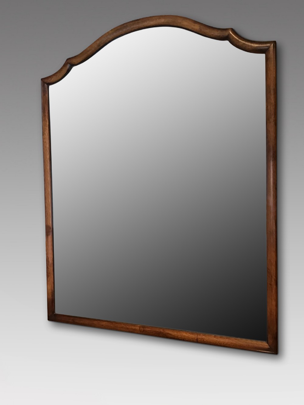 Antique walnut framed mirror