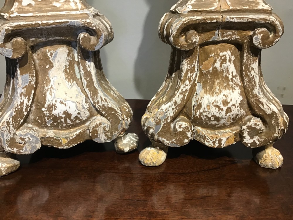 Pair of pricket candlesticks View III