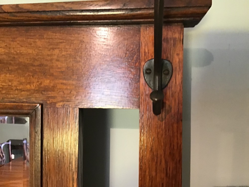 Antique oak hall stand View II