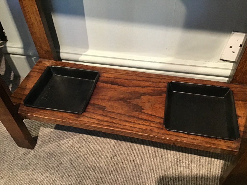 Antique oak hall stand View VII
