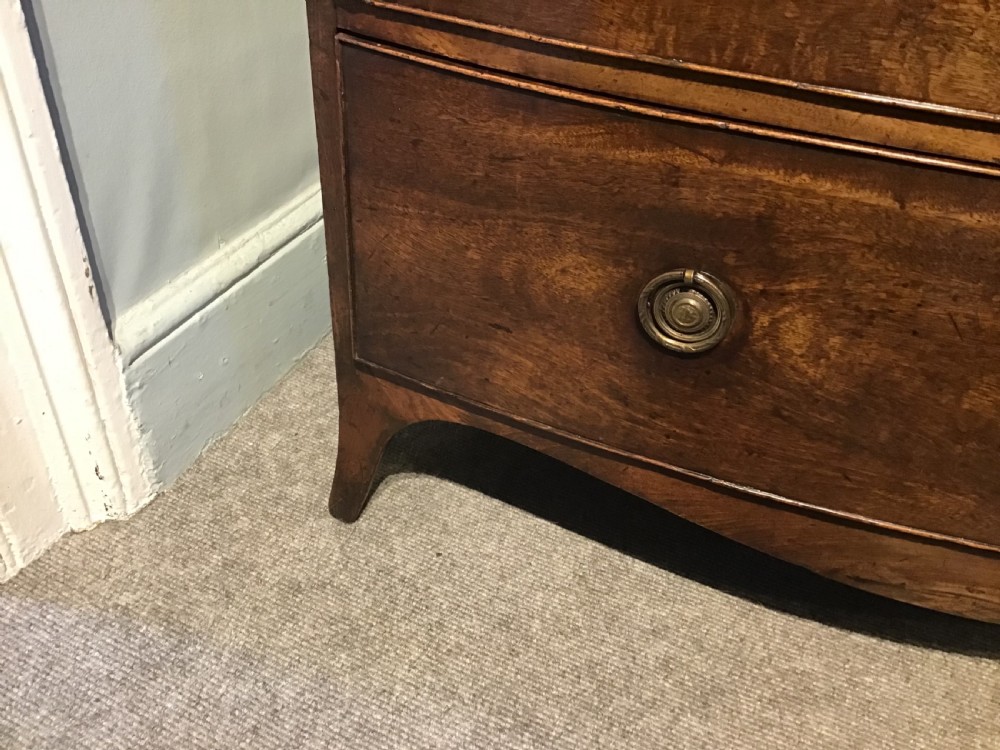 Antique bow front chest of drawers View III