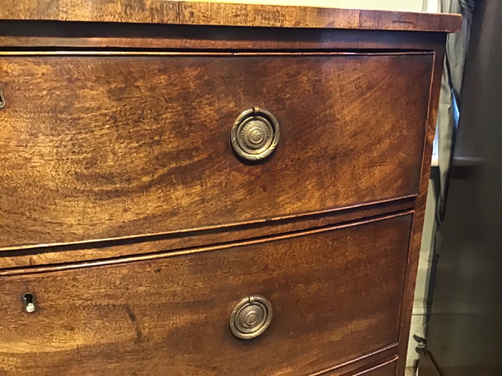Antique bow front chest of drawers View IV