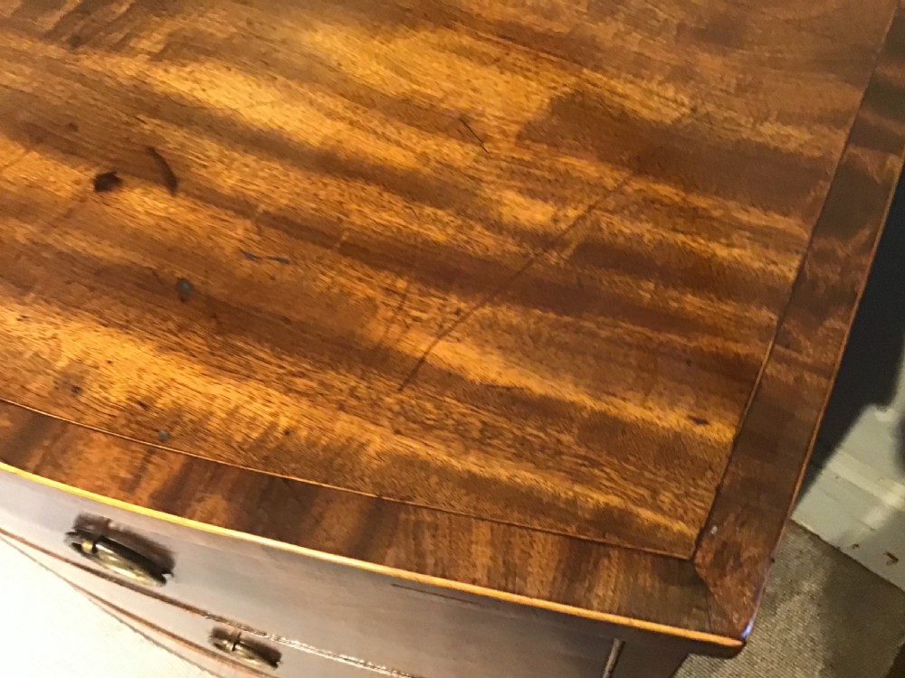 Antique bow front chest of drawers View VI