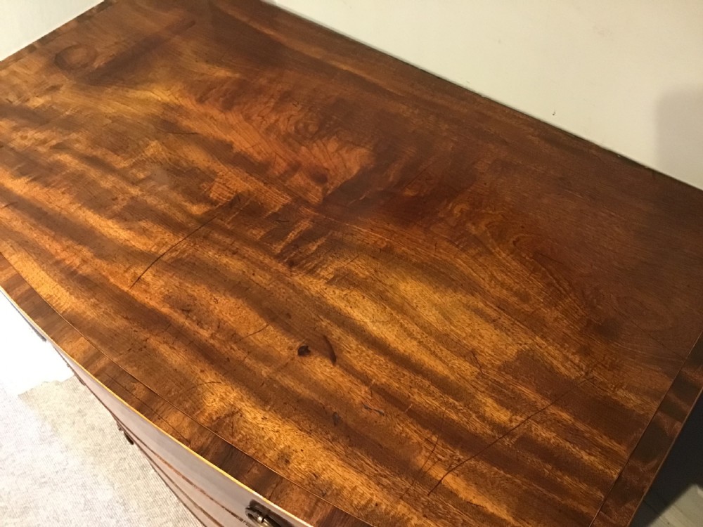 Antique bow front chest of drawers View VII