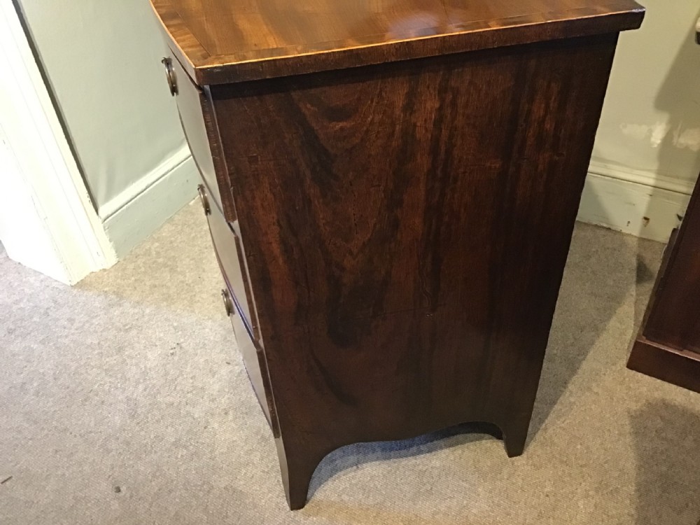 Antique bow front chest of drawers View IX