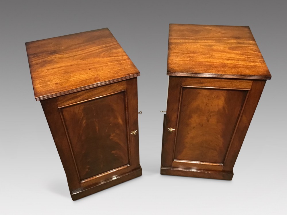 Pair of antique bedside cabinets View II