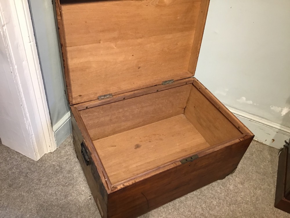 Antique naval trunk View X