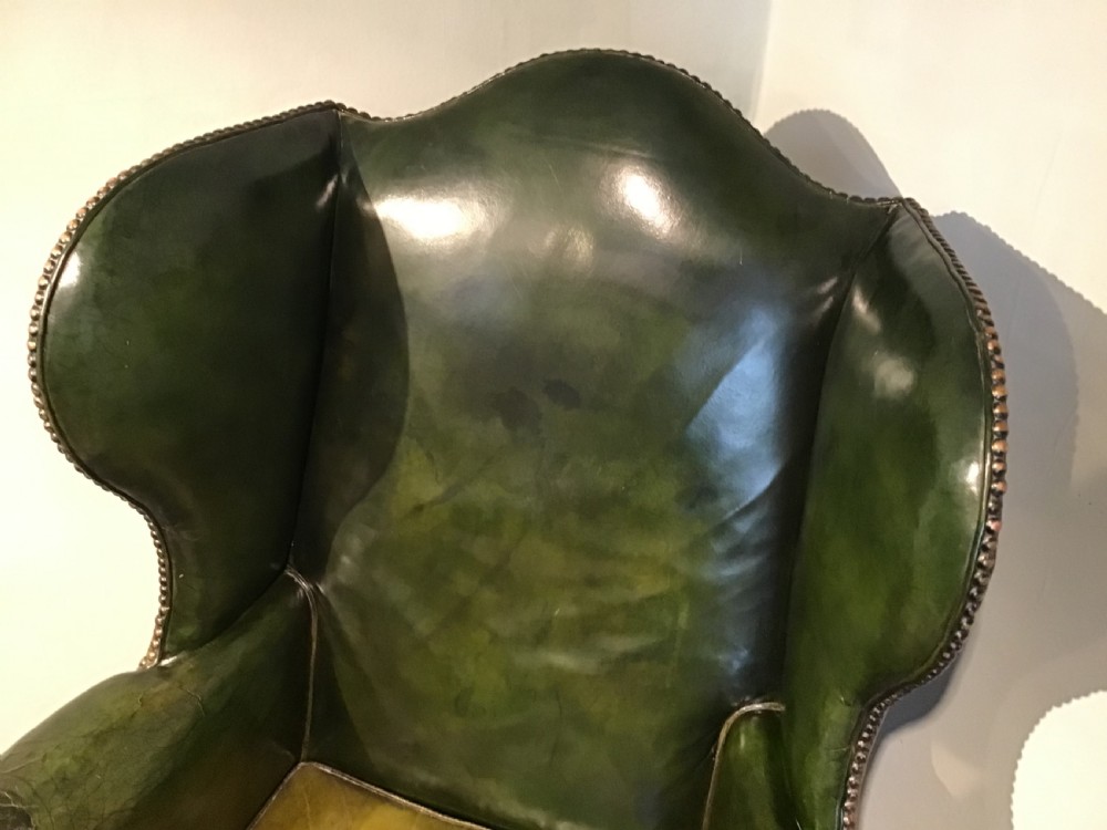 Georgian leather wing chair View III