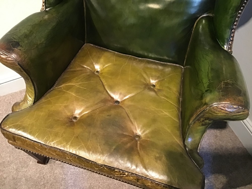 Georgian leather wing chair View IV