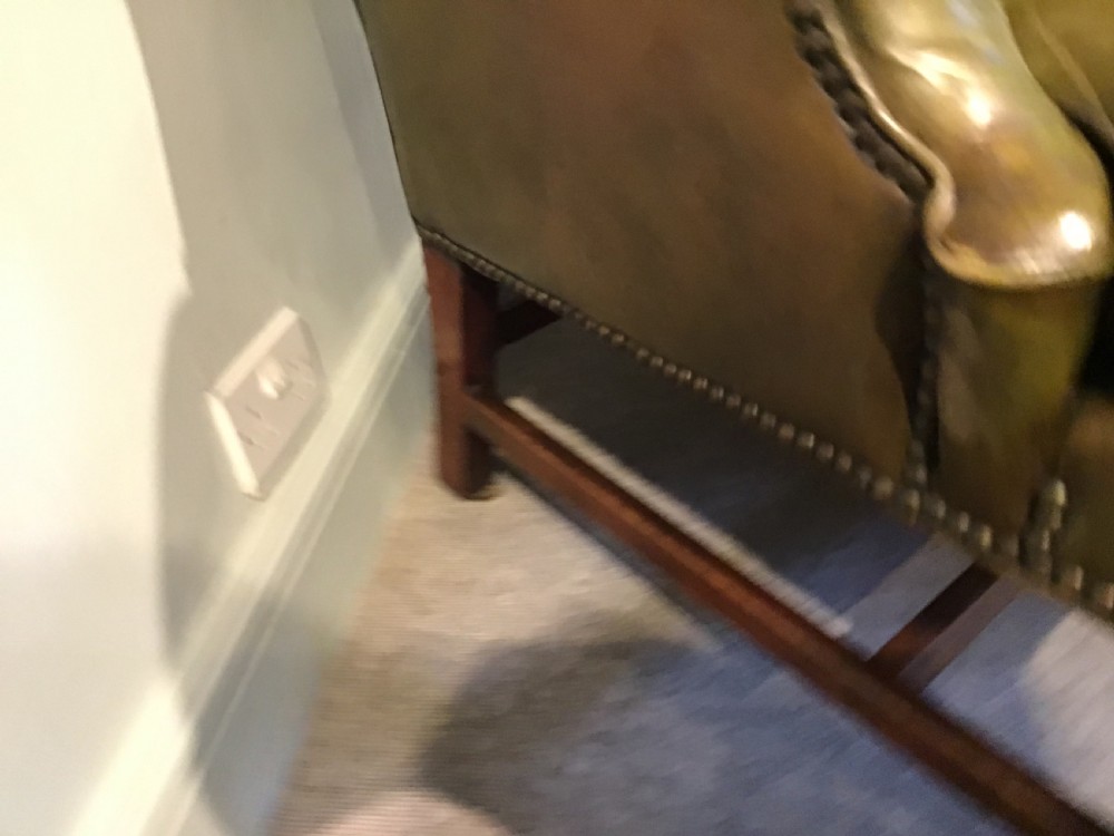 Georgian leather wing chair View VI